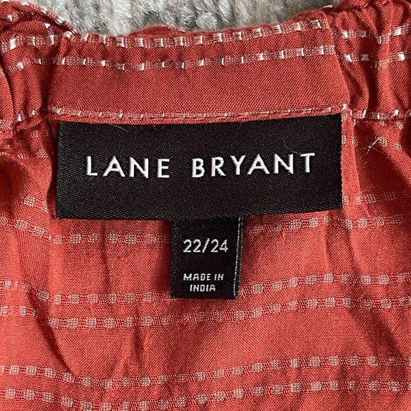 Lane Bryant Blouse Top Women's Size 22/24‎ Off-the-Shoulders Elastic Neckline - Picture 3 of 12